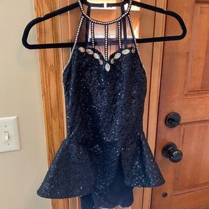 sparkly black dance costume
